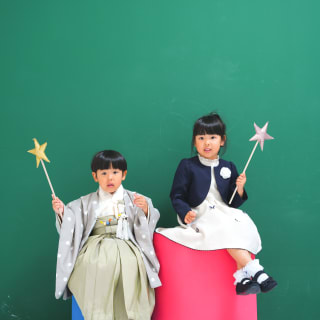 七五三　七五三撮影　753　753撮影　3歳男の子　男の子着物　キッズフォトスタジオ　フォトスタジオ　大阪フォトスタジオ　堺市フォトスタジオ　姉弟　姉弟撮影