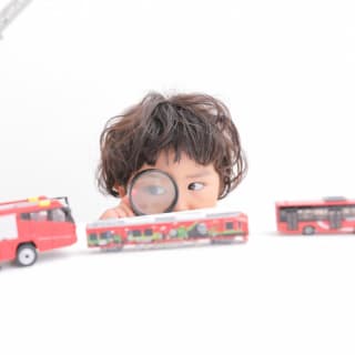 七五三　記念写真　おもちゃ　車　キッズフォトハウス　HAPISTA