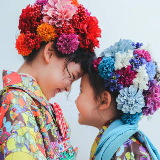 七五三　記念写真　姉妹フォト　キッズフォトハウス　HAPISTA