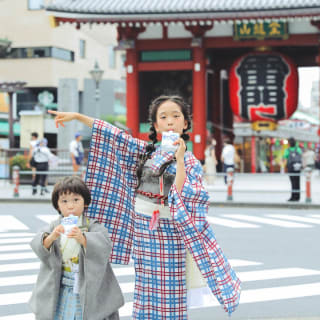 七五三　記念写真　男の子　女の子　姉弟フォト　ロケ　キッズフォトハウス　HAPISTA