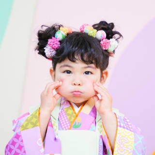 ３歳 七五三 家族写真 可愛い