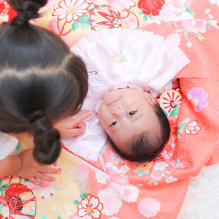 お宮参り　きょうだい　キッズ写真 　ファミリー　HAPISTA