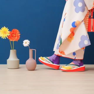 七五三　７歳女の子　可愛い　カラフル　キッズフォトスタジオ　ハピスタ