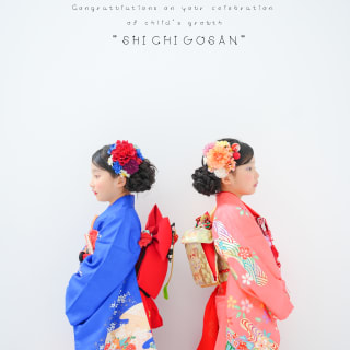 七五三　七五三7歳　双子