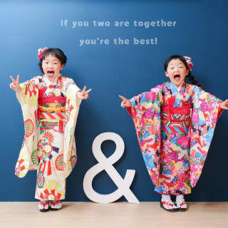 七五三　記念写真　姉妹フォト　キッズフォトハウス　HAPISTA