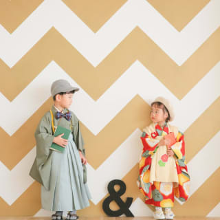 七五三　記念写真　兄妹フォト　キッズフォトハウス　HAPISTA