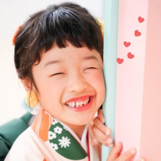 七五三　記念写真　7才女の子　キッズフォトハウス　HAPISTA