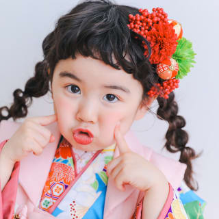 七五三　記念写真　3才女の子　キッズフォトハウス　HAPISTA