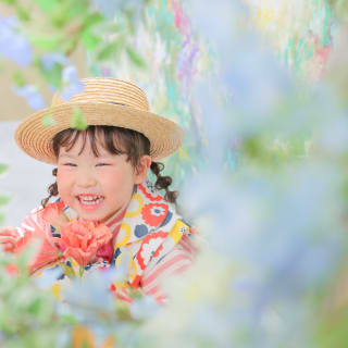 七五三　3歳　女の子　着物
