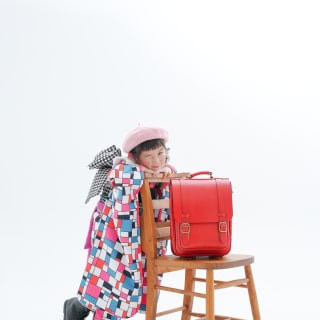 七五三　7歳　女の子　着物　ランドセル　入学　ウインク