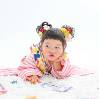 七五三　3歳　女の子　着物　被布　堺市　堺市フォトスタジオ　HAPISTA