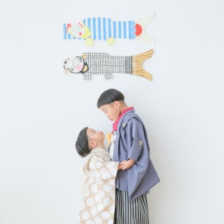 七五三　兄弟撮影　記念写真　カラフル　キッズ写真　ハピスタ