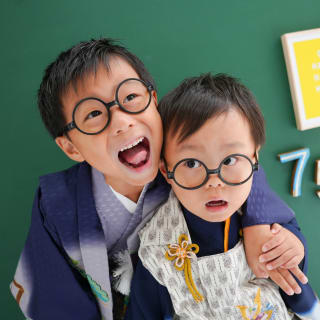 3歳　5歳 七五三　男の子　兄弟　フォトスタジオ　なかもずフォトスタジオ　堺市七五三　七五三撮影