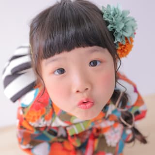 七五三　7歳女の子　着物　キッズフォトスタジオ　ハピスタ