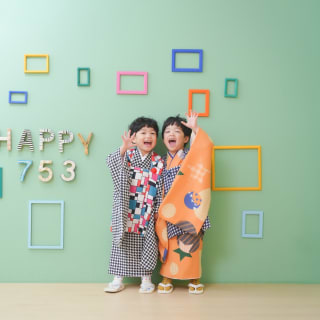 双子　着物　男の子　3歳