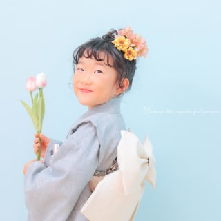 七五三　記念写真　7才女の子　キッズフォトハウス　HAPISTA