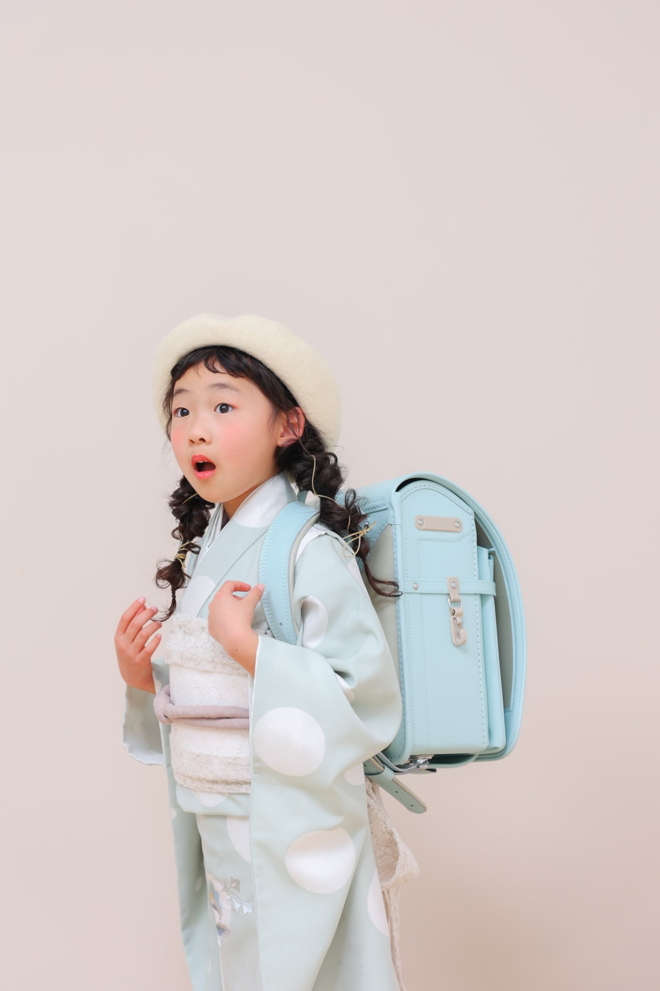 お気に入りの大好きな水色のランドセルと！！！