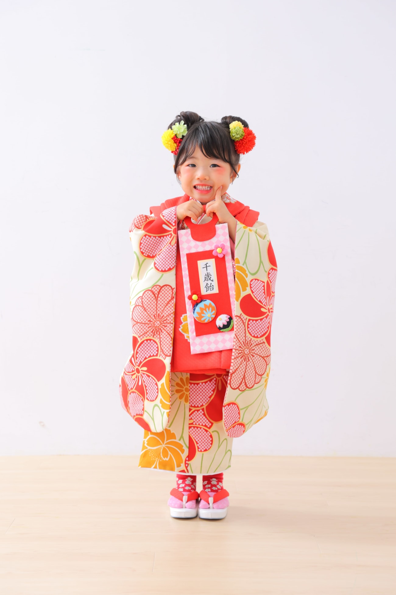 千歳飴をもってー〜！