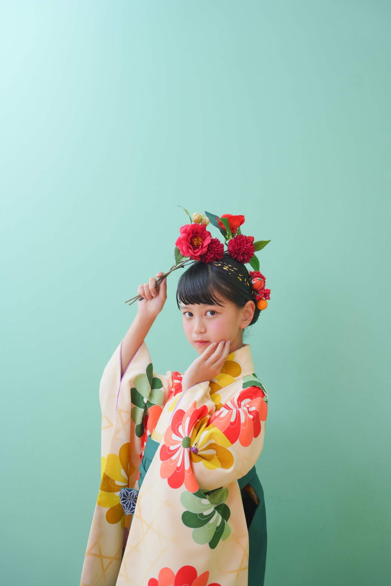 袴タイプのお着物は10歳さんならでは🦋🫧