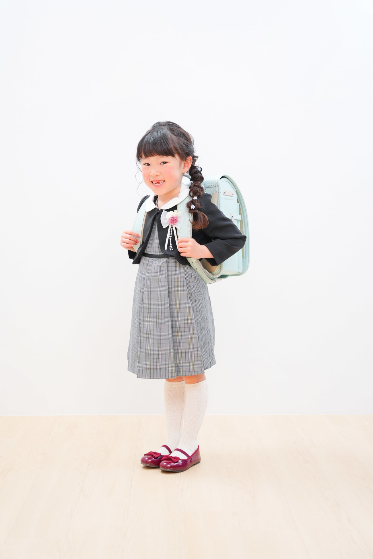 まずはお気に入りのランドセルと！