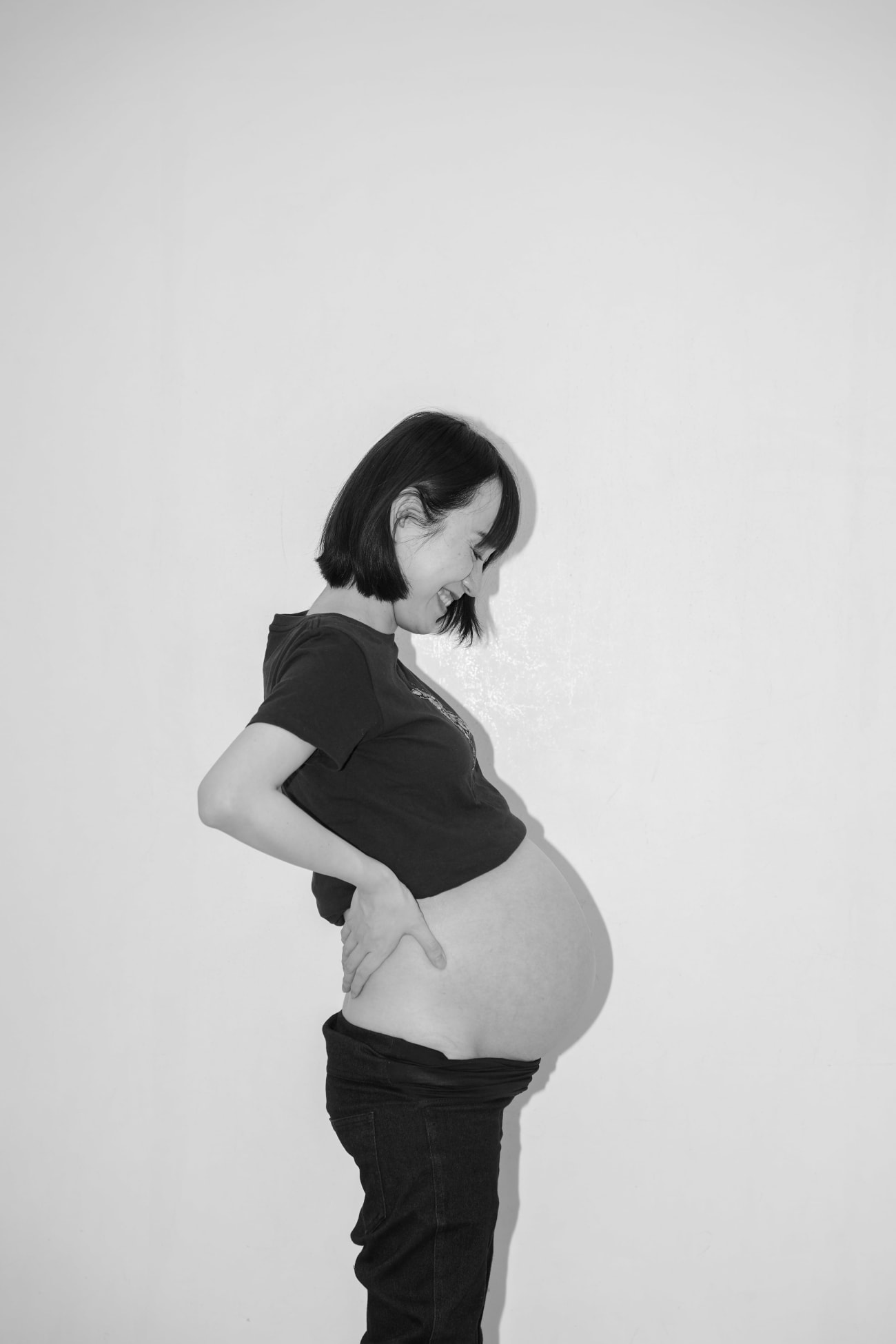 モノクロでマタニティフォト！