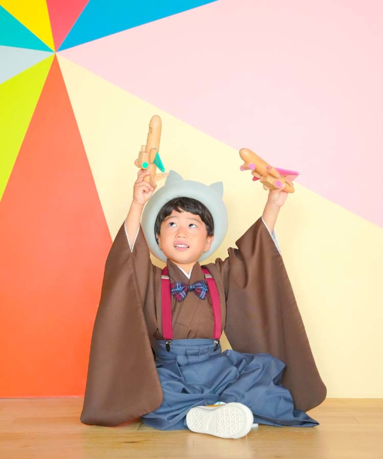 ポーズの上手な５歳の男の子でした！