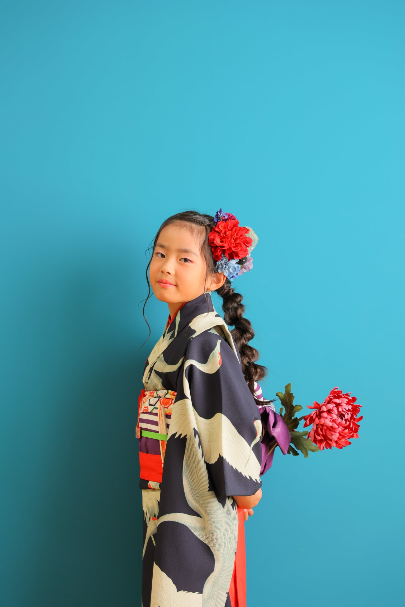 髪飾りのお花と合わせて🌹🖤