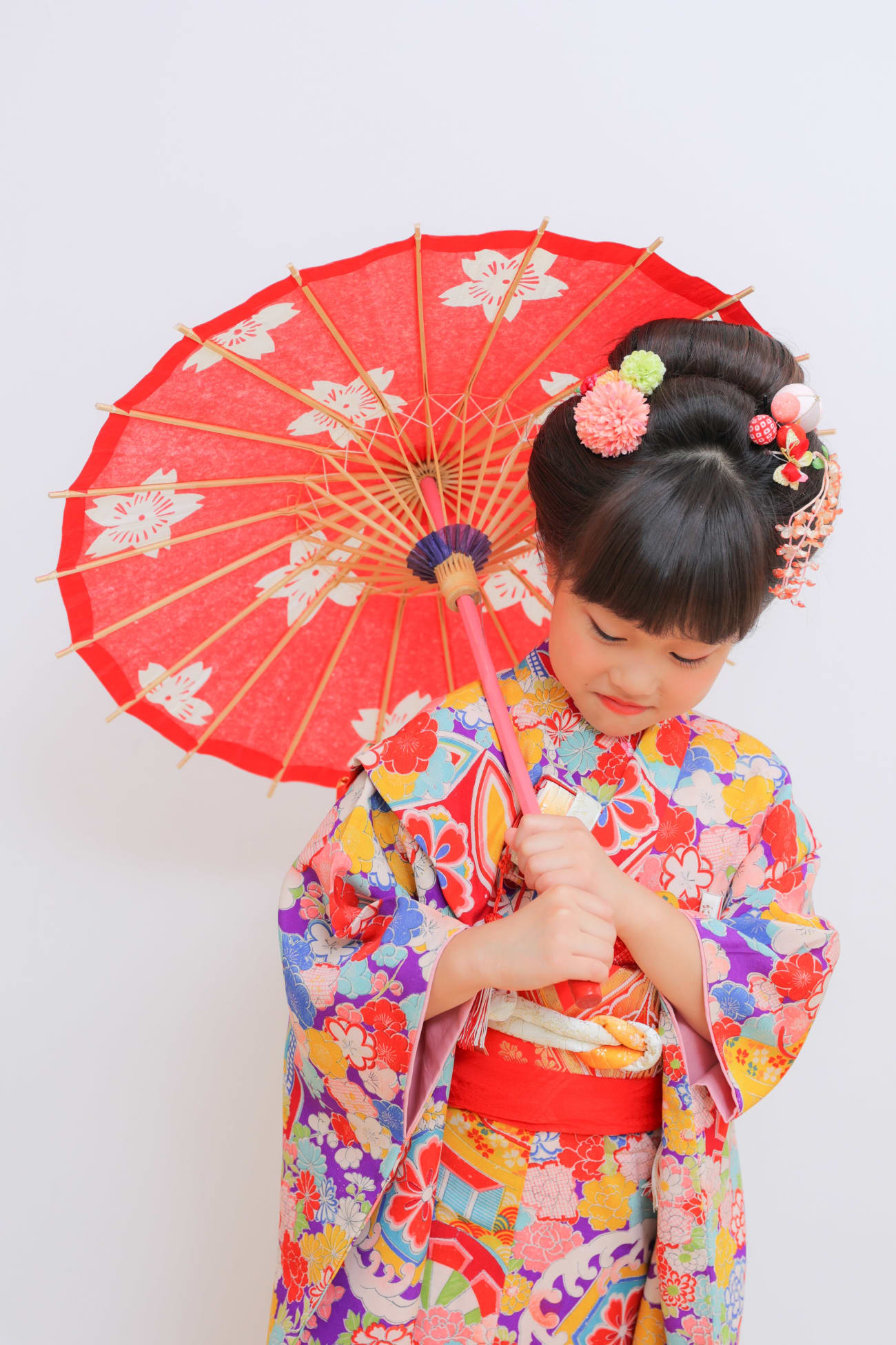 和傘を持って♪