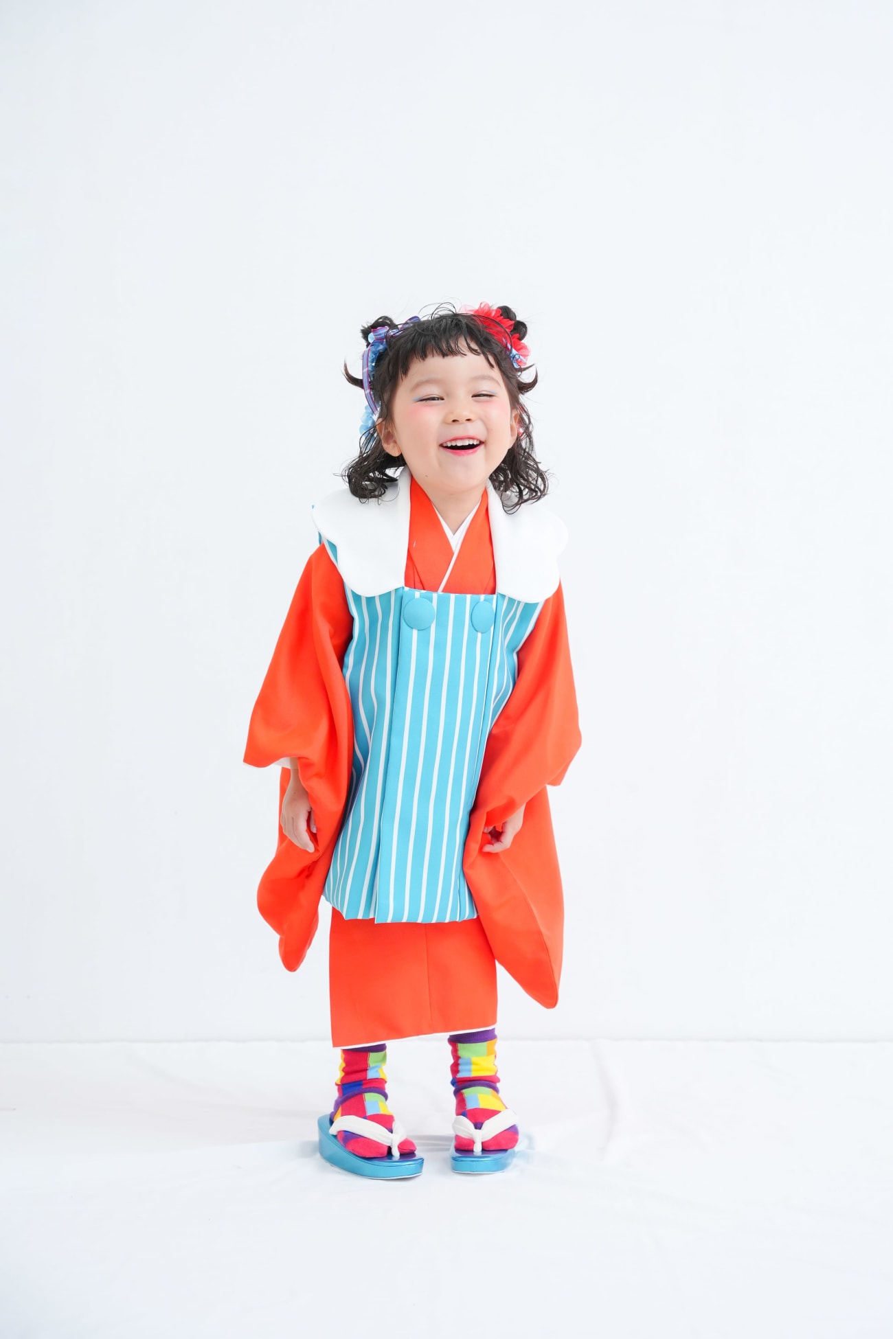 3歳のお着物❤️💚