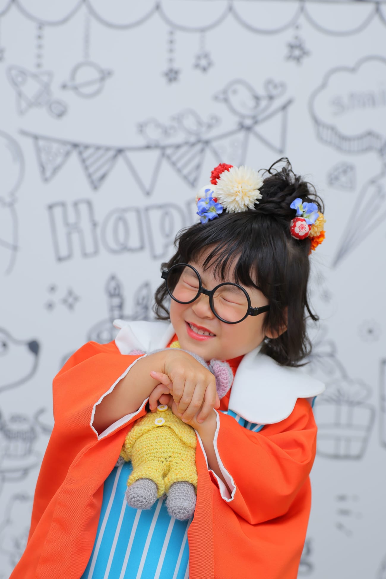 大好きなぬいぐるみと一緒に