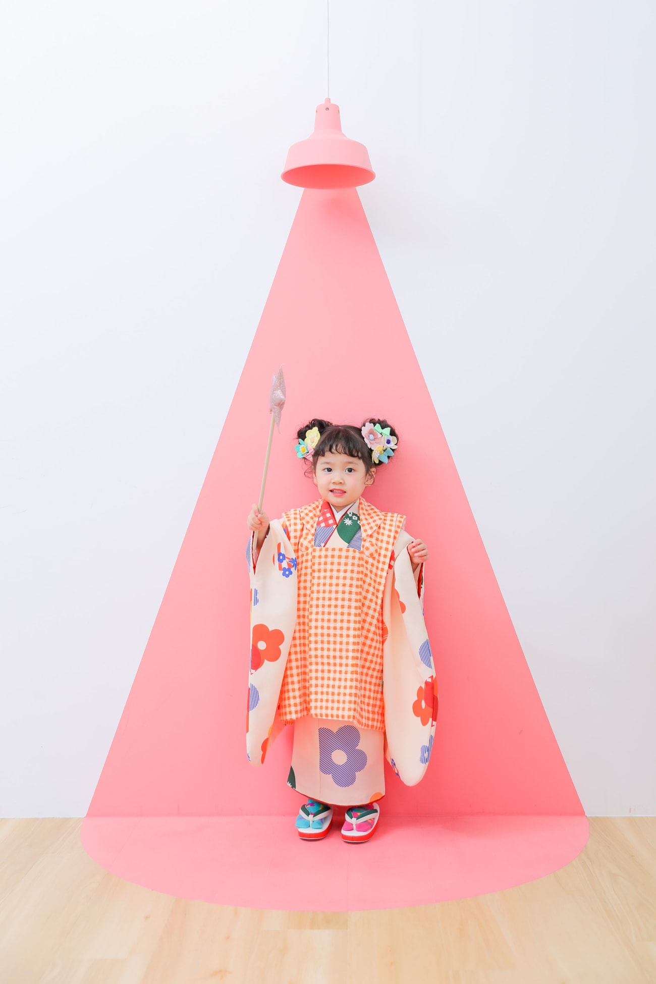 まずはしっかりお着物での撮影を。