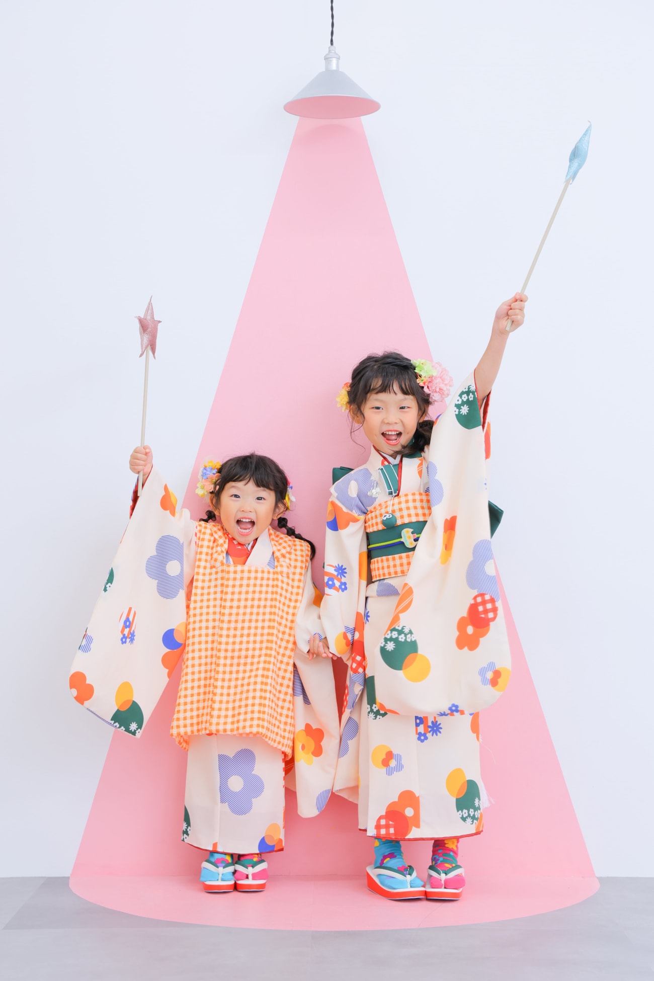 お揃いのお着物を着て👘