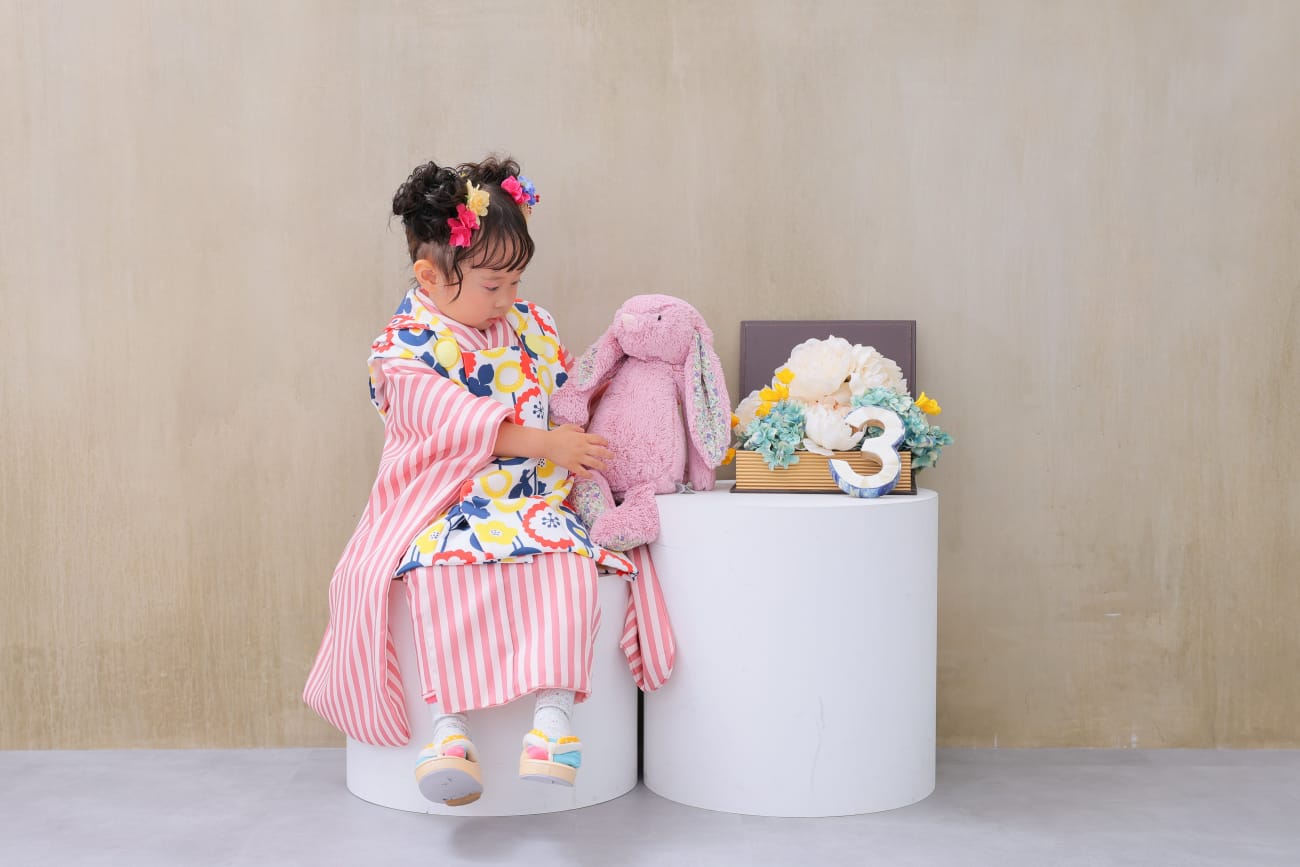 お気に入りのぬいぐるみと一緒に🐰