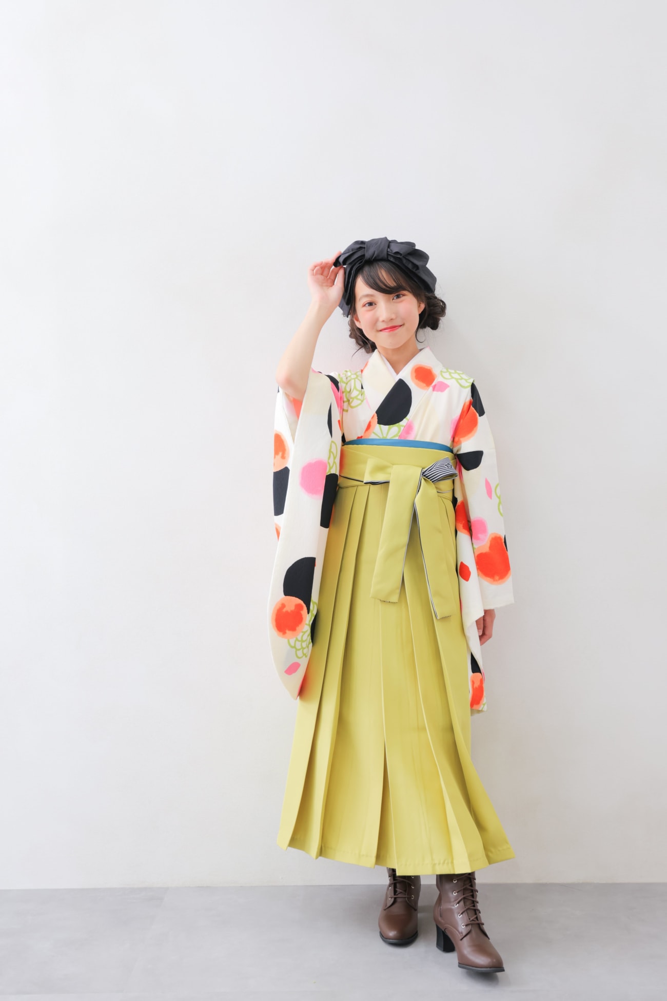 黄色味の袴が、明るさプラスです💛