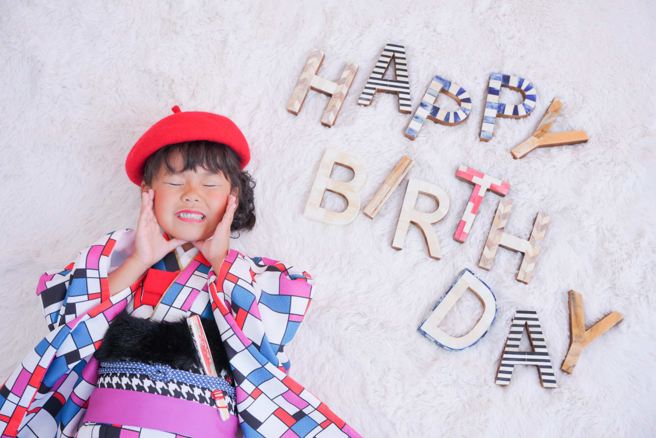 お着物でバースデーショットも！