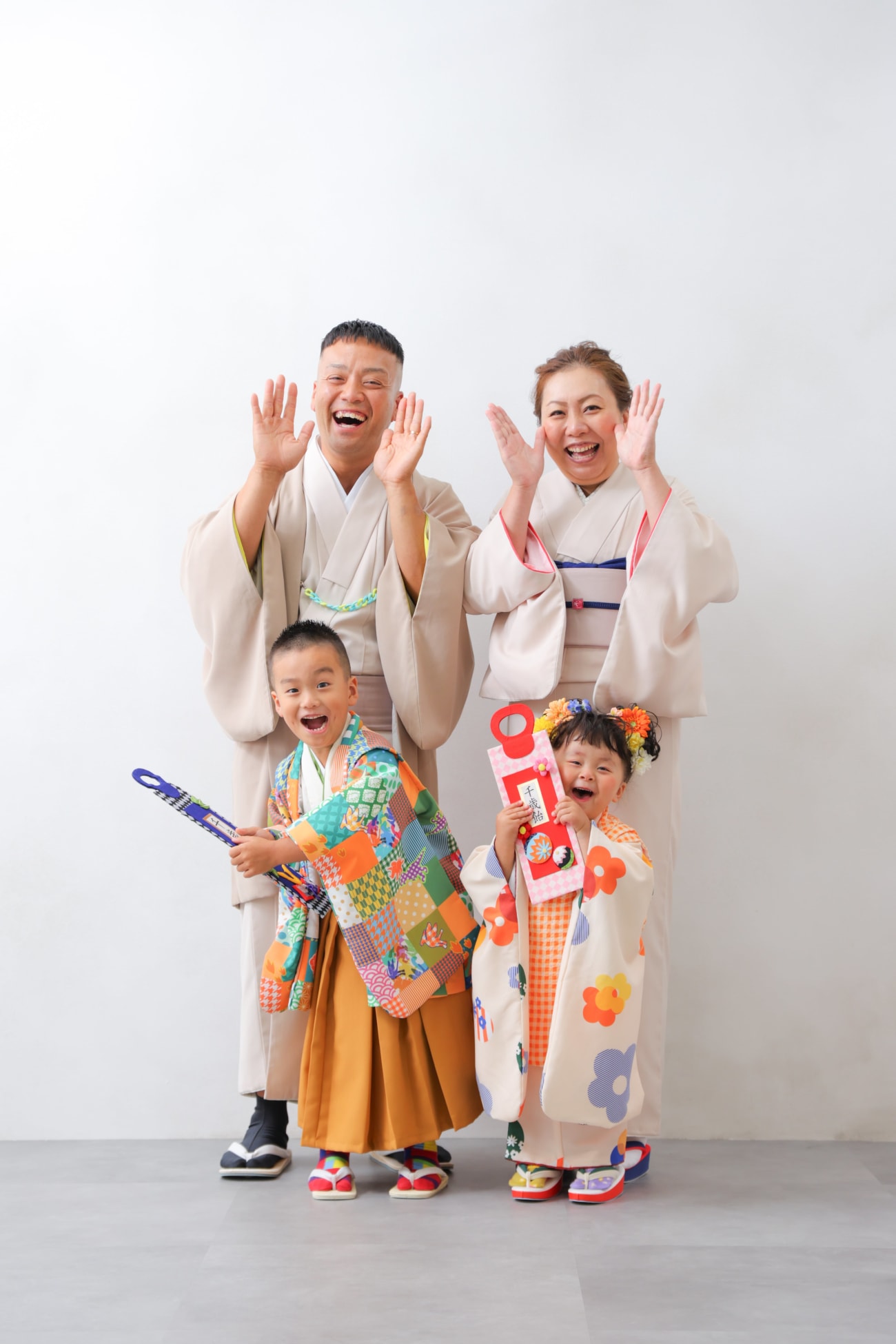 お着物で家族写真☺️✨