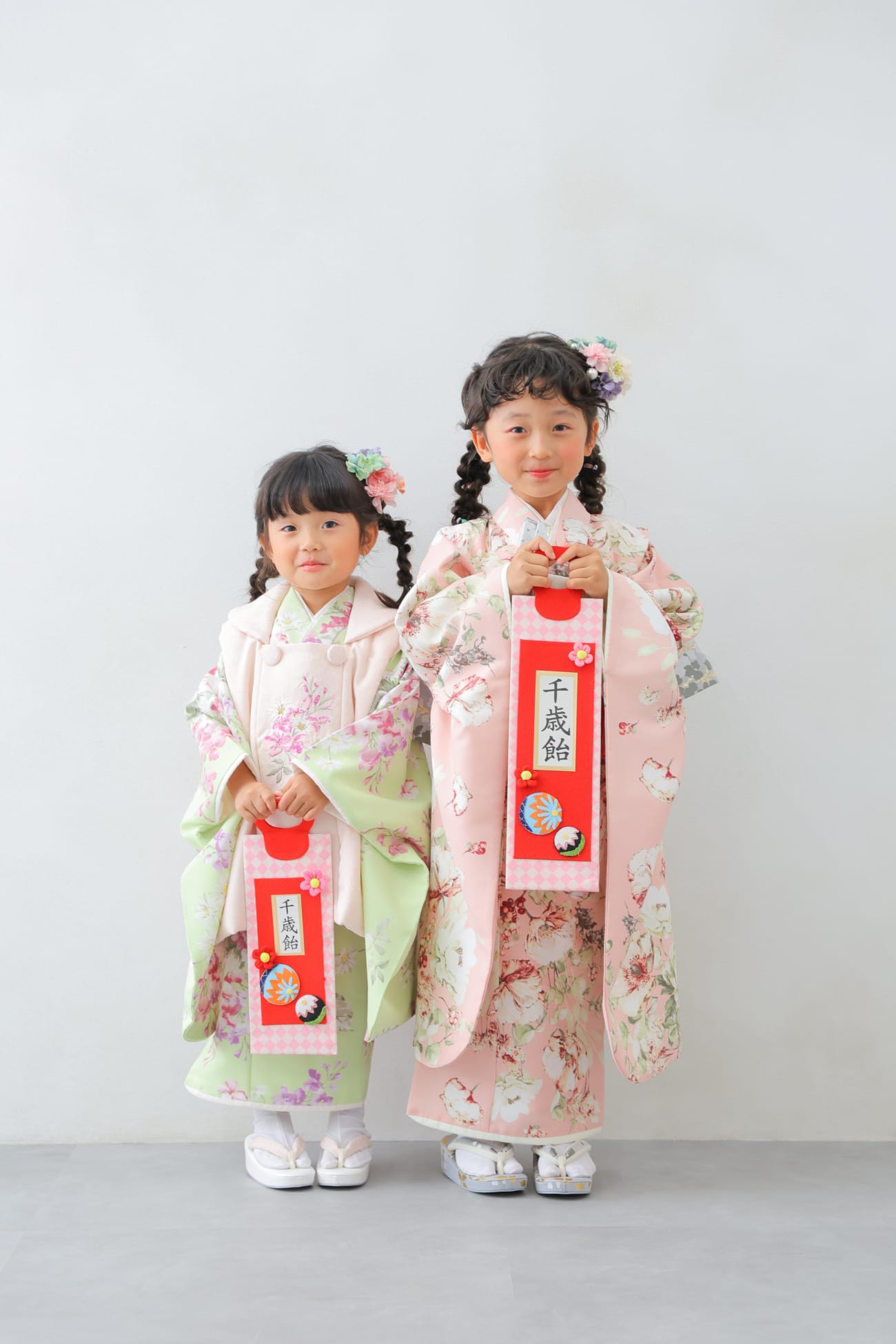 お揃いのお着物で