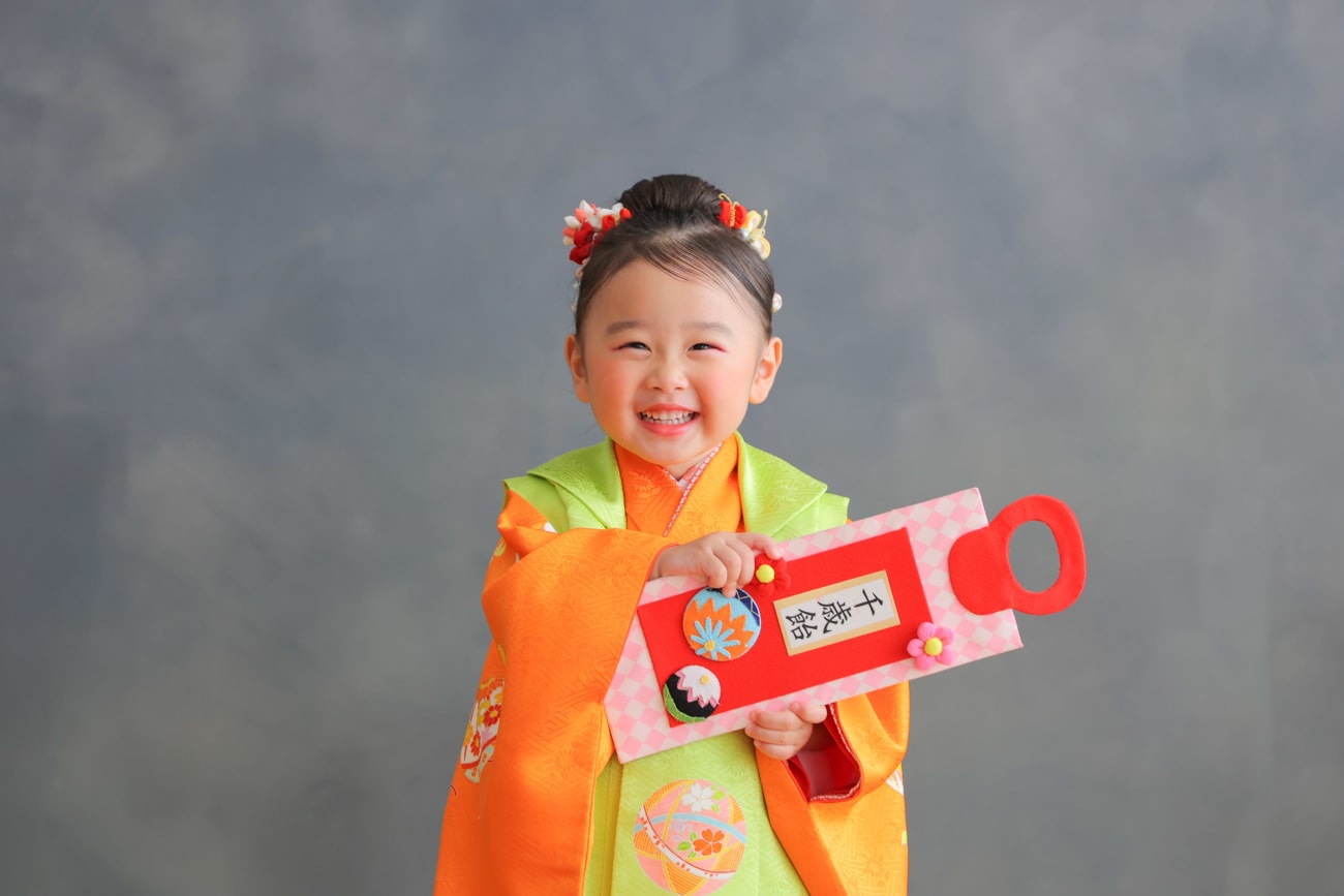 千歳飴も持って🍭