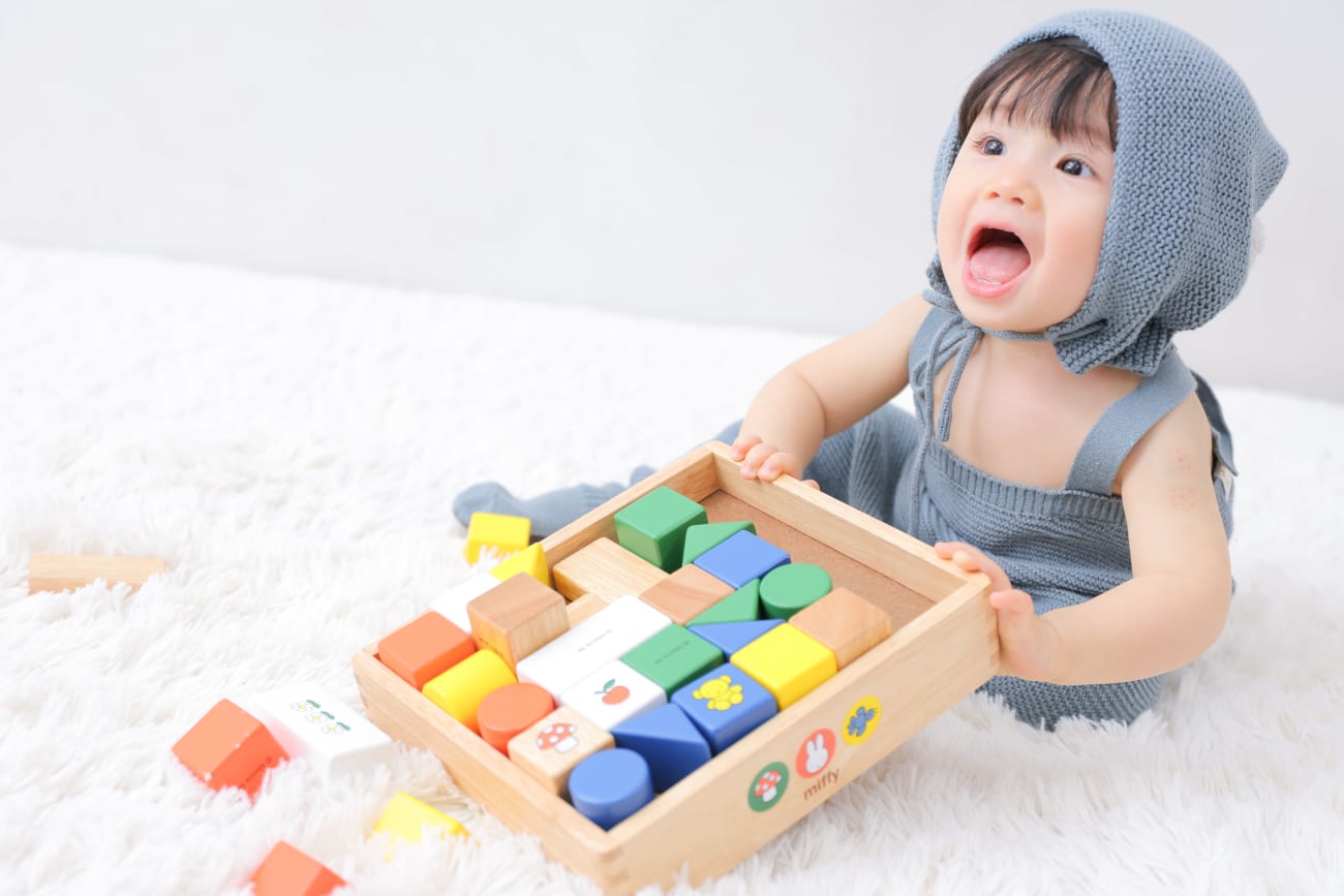 お名前入りの素敵な積み木で遊びましょ🥳