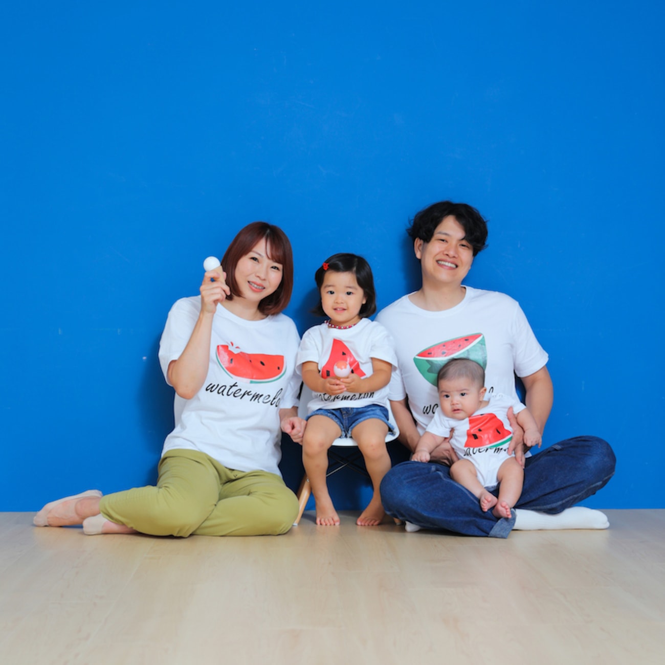 お揃いのTシャツ🍉