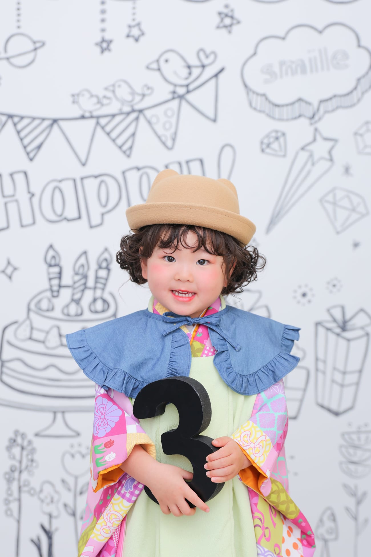 自分で選んだクマちゃん帽子🐻