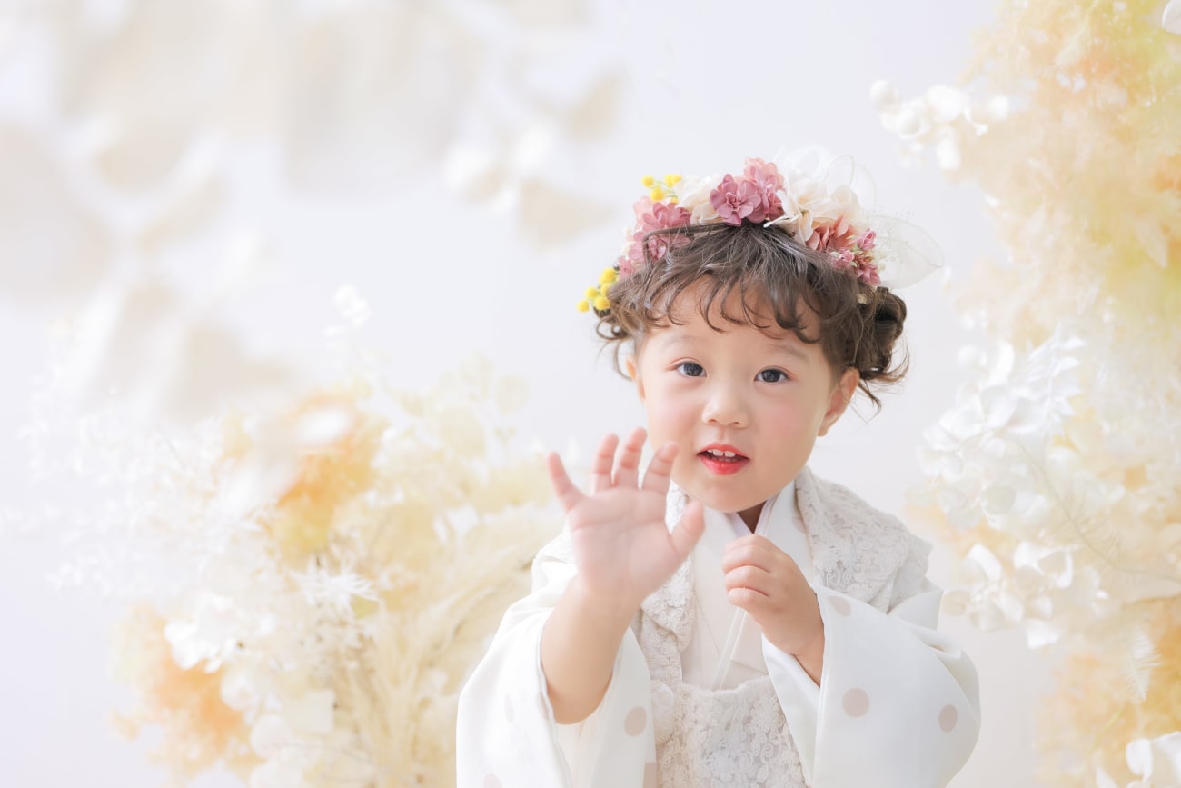 最後はお花に囲まれて🌈✨