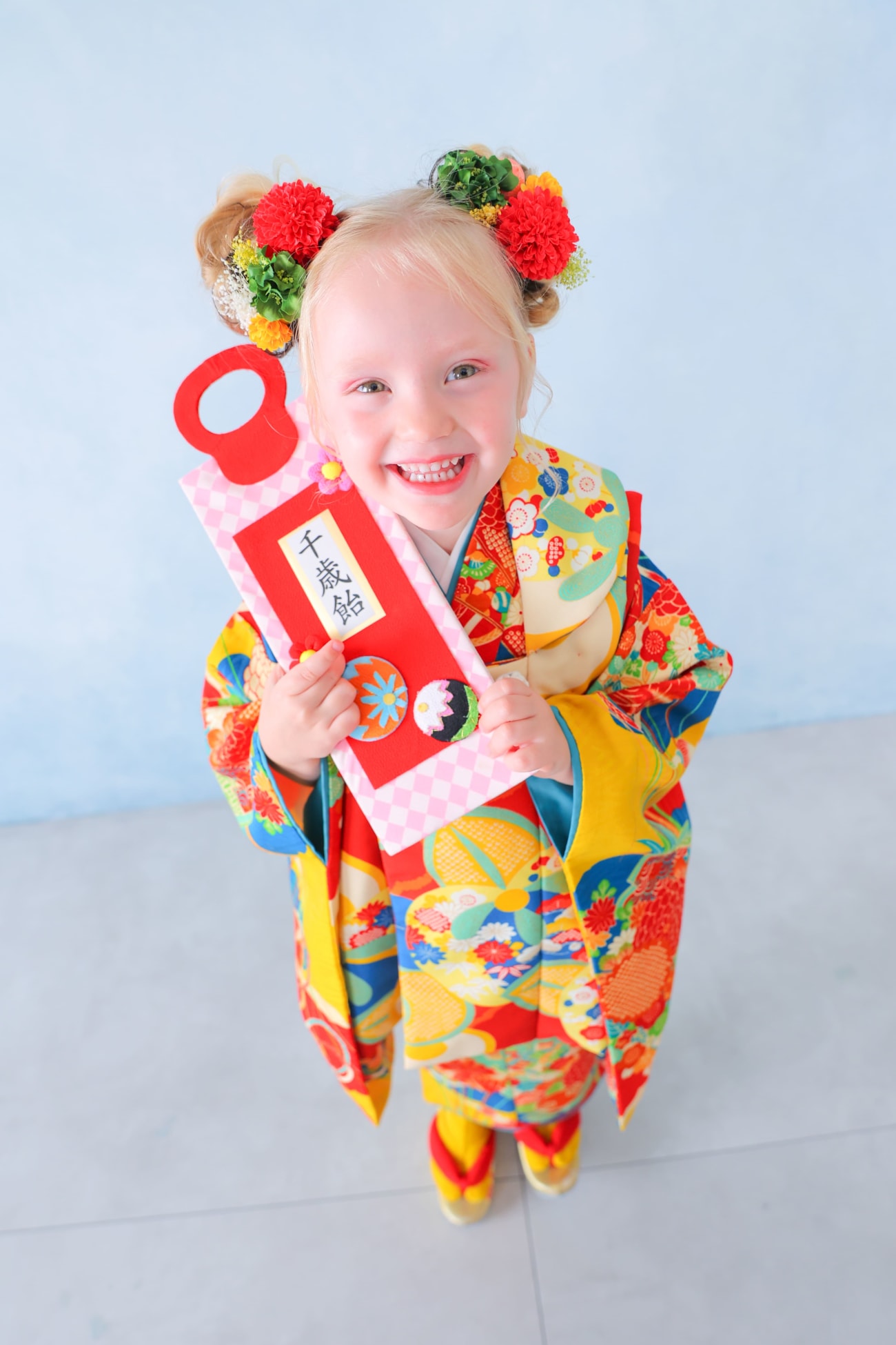 スタジオ撮影は千歳飴ショットから🙌