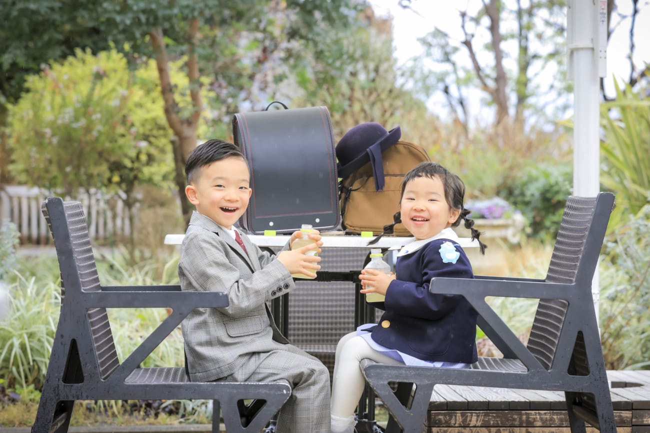 雨にも負けず元気いっぱいの二人😆