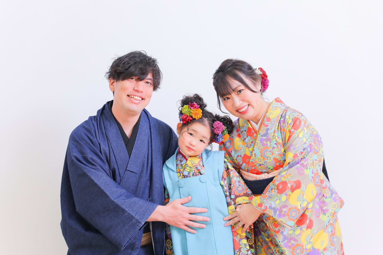一緒に着物を着て撮影！