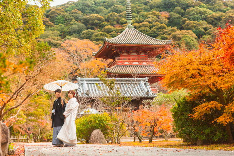太山寺で『フォトウェディング』を撮影すると♪