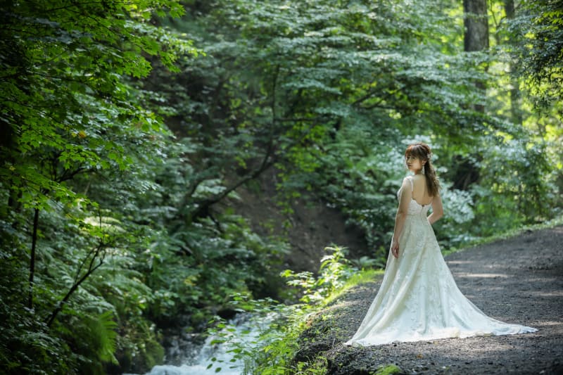 白糸の滝で『フォトウェディング』を撮影すると♫