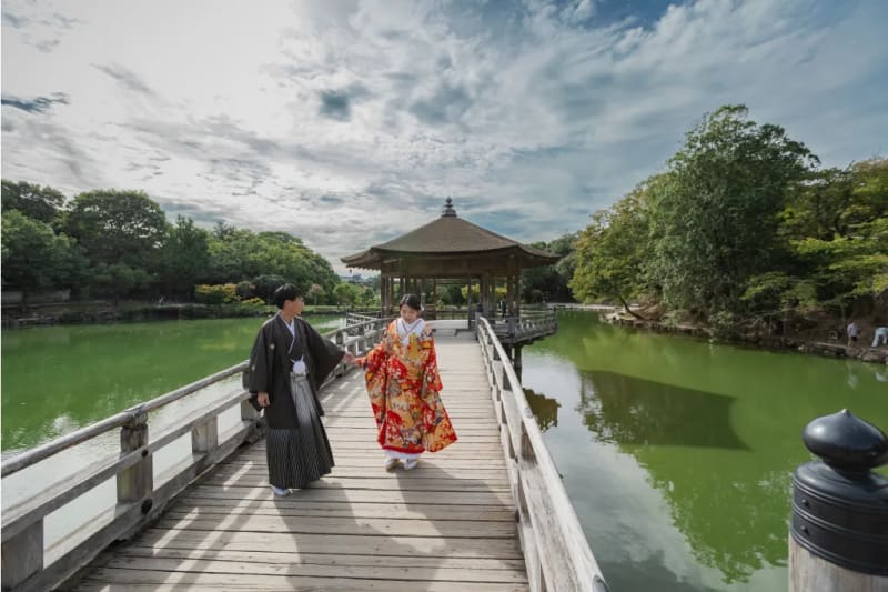 浮見堂で『フォトウェディング』を撮影すると♪