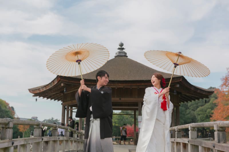 浮見堂で『フォトウェディング』を撮影すると♪