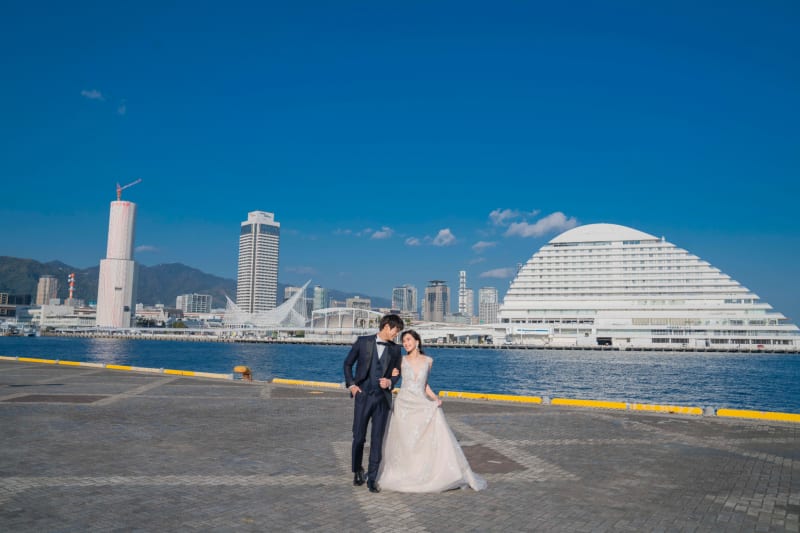 神戸ハーバーランドで『フォトウェディング』を撮影すると♪